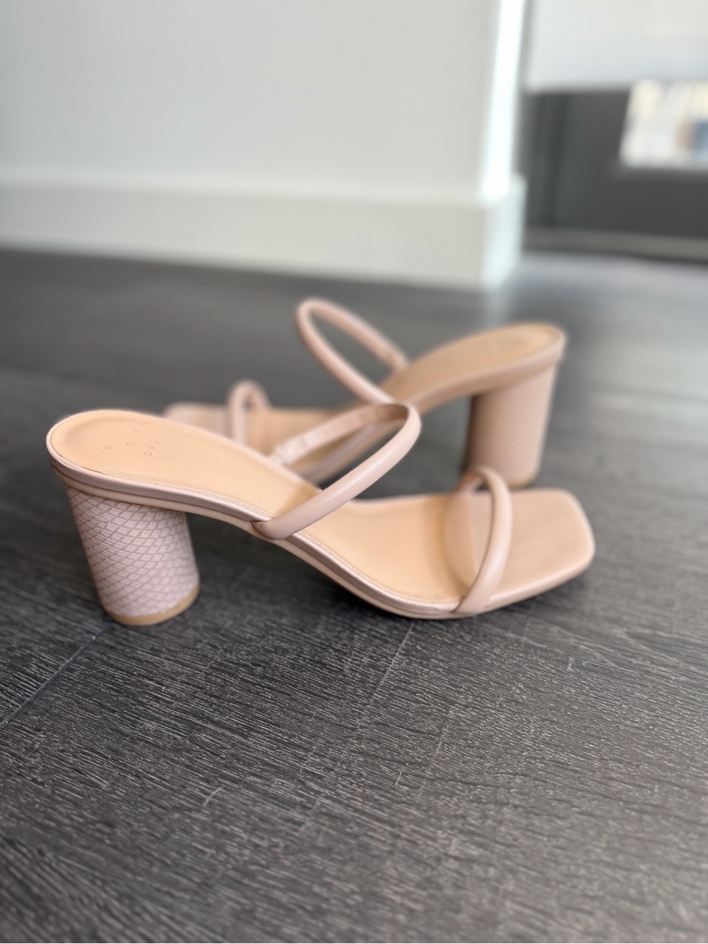 a new day Blush Nude Double-Strap Block Heel Sandals